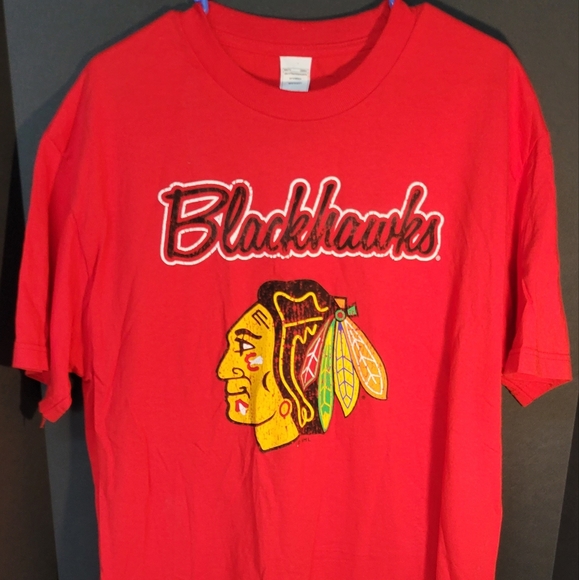 Chicago Blackhawks Red T-shirt - NHL - Hockey Size L - Picture 1 of 4